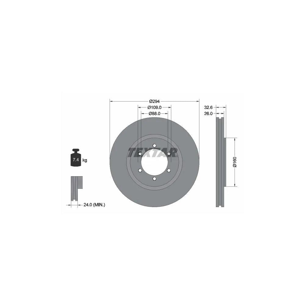 Discuri Frana Textar pentru Daewoo Rexton, Ssangyong Rexton Rexton - 92162600