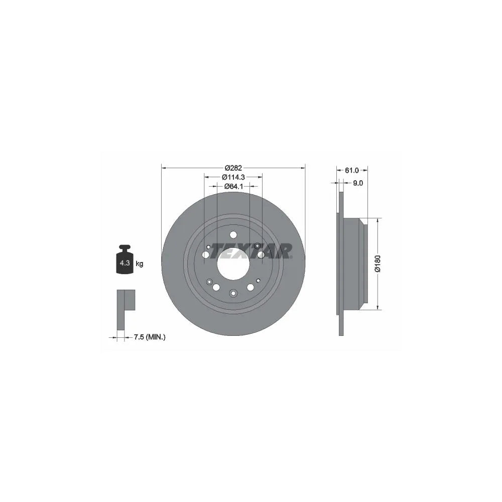 Disc Frana Textar pentru Honda Accord - 92165803