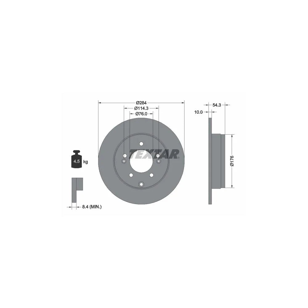 Disc Frana Textar pentru Hyundai Grandeur/Ix35/Sonata, Kia Optima/Optima Sportswagon - 92166600