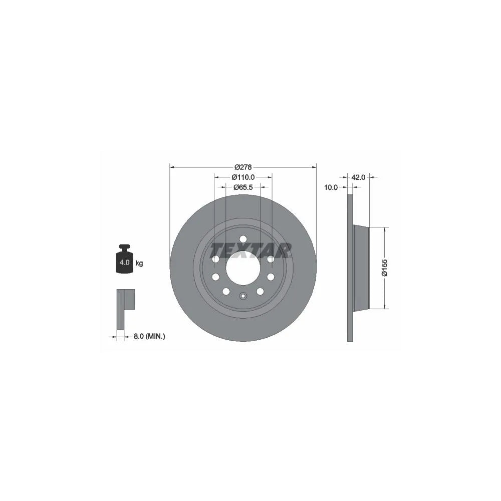 Discuri Frana Textar pentru Opel Astra/Zafira Zafira/Zafira B - 92167603