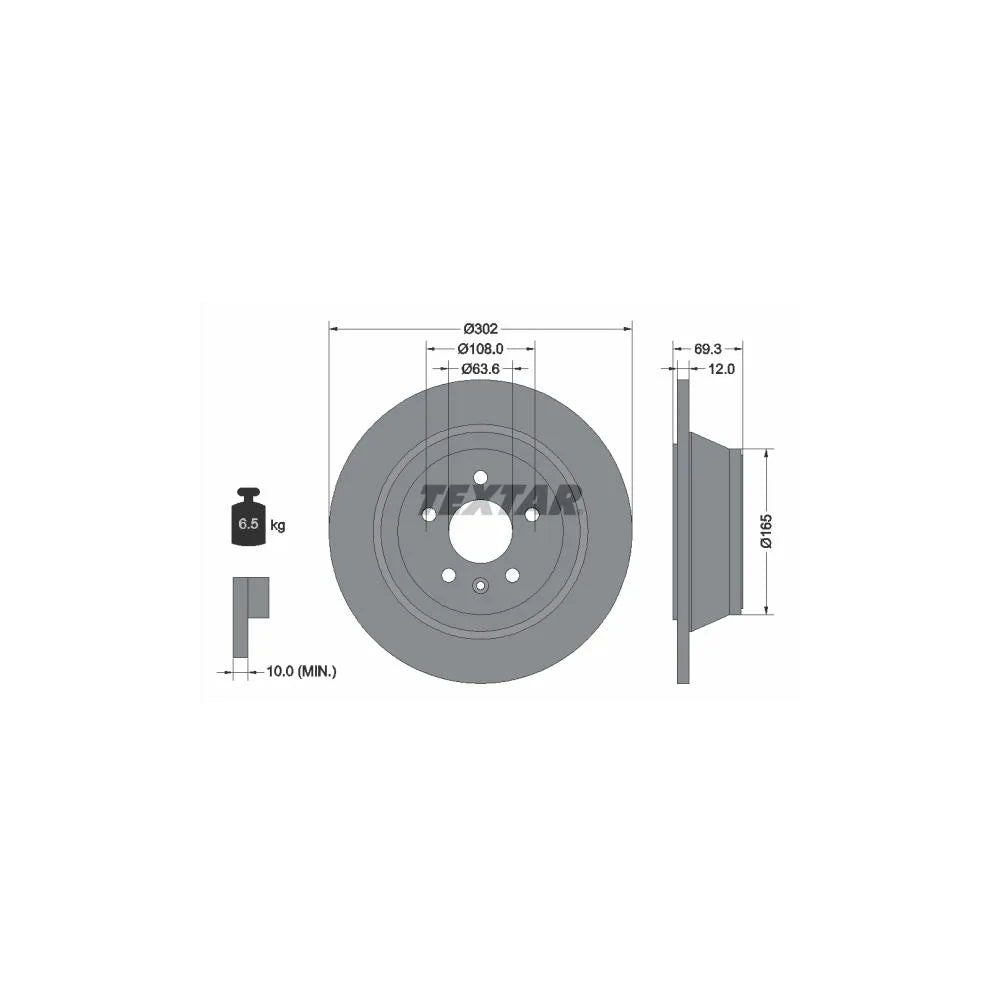 Disc Frana Textar pentru Volvo S80/V70/Xc70 - 92168403