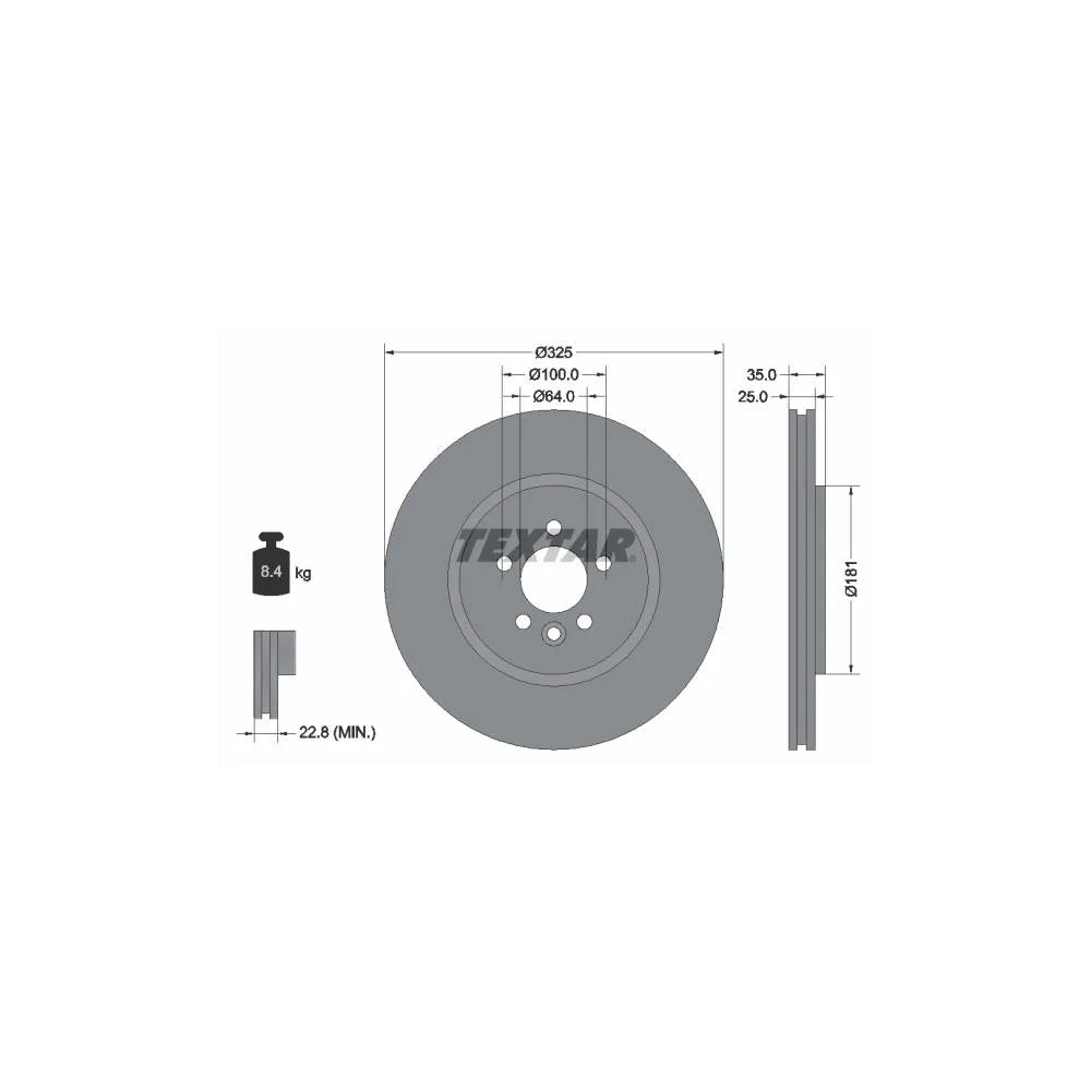 Discuri Frana Textar pentru MG Zt/Zt T, Rover 75 - 92170303