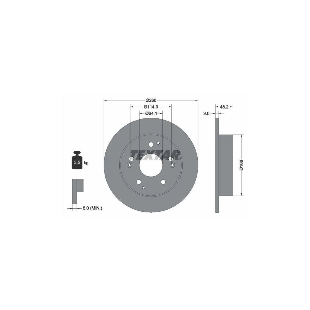 Disc Frana Textar pentru Honda Accord - 92172103