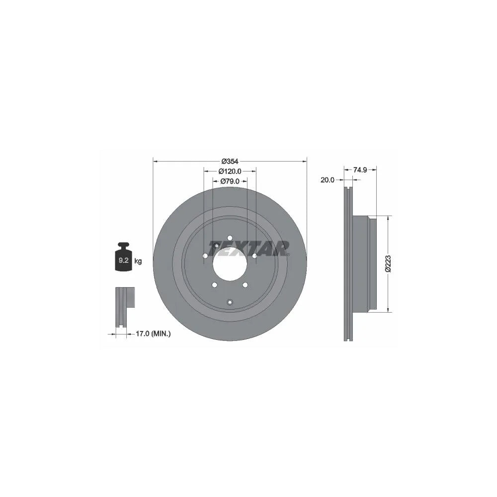 Discuri Frana Textar pentru Land Rover Discovery/Range Rover - 92175503