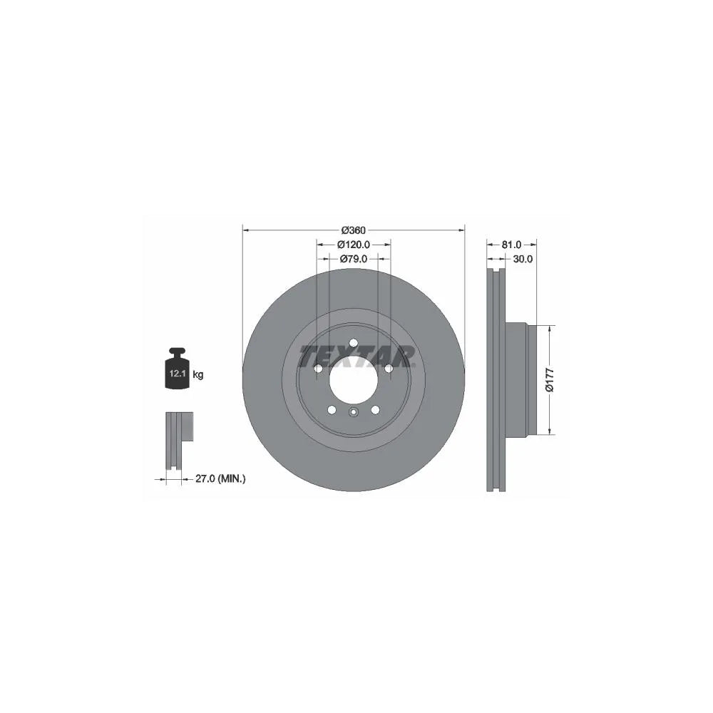 Disc Frana Textar pentru Land Rover Range Rover - 92178403