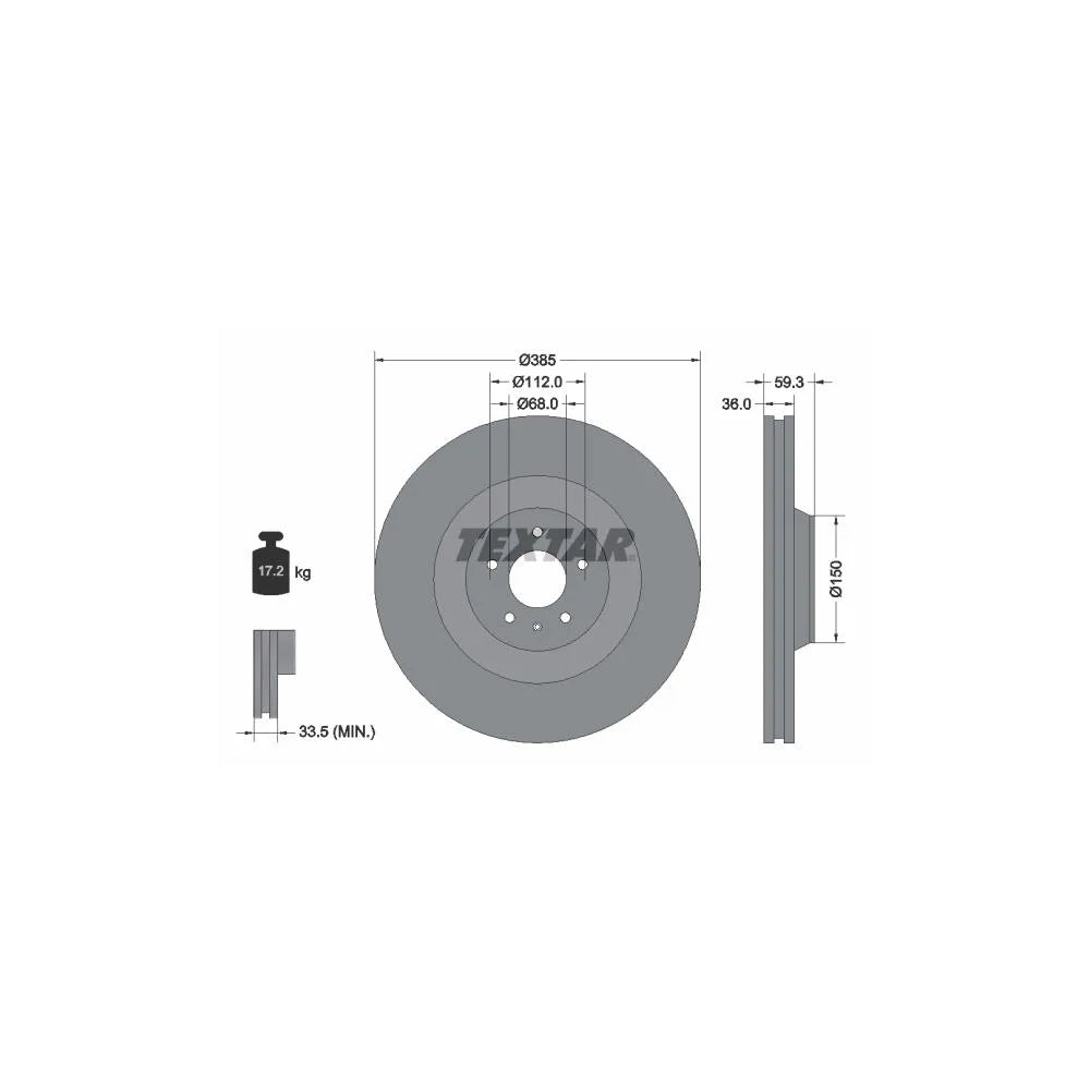 Disc Frana Textar pentru Audi A8 - 92184203
