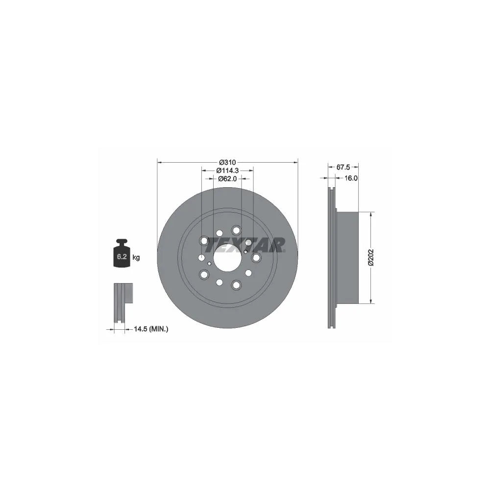 Disc Frana Textar pentru Lexus Ls - 92185703