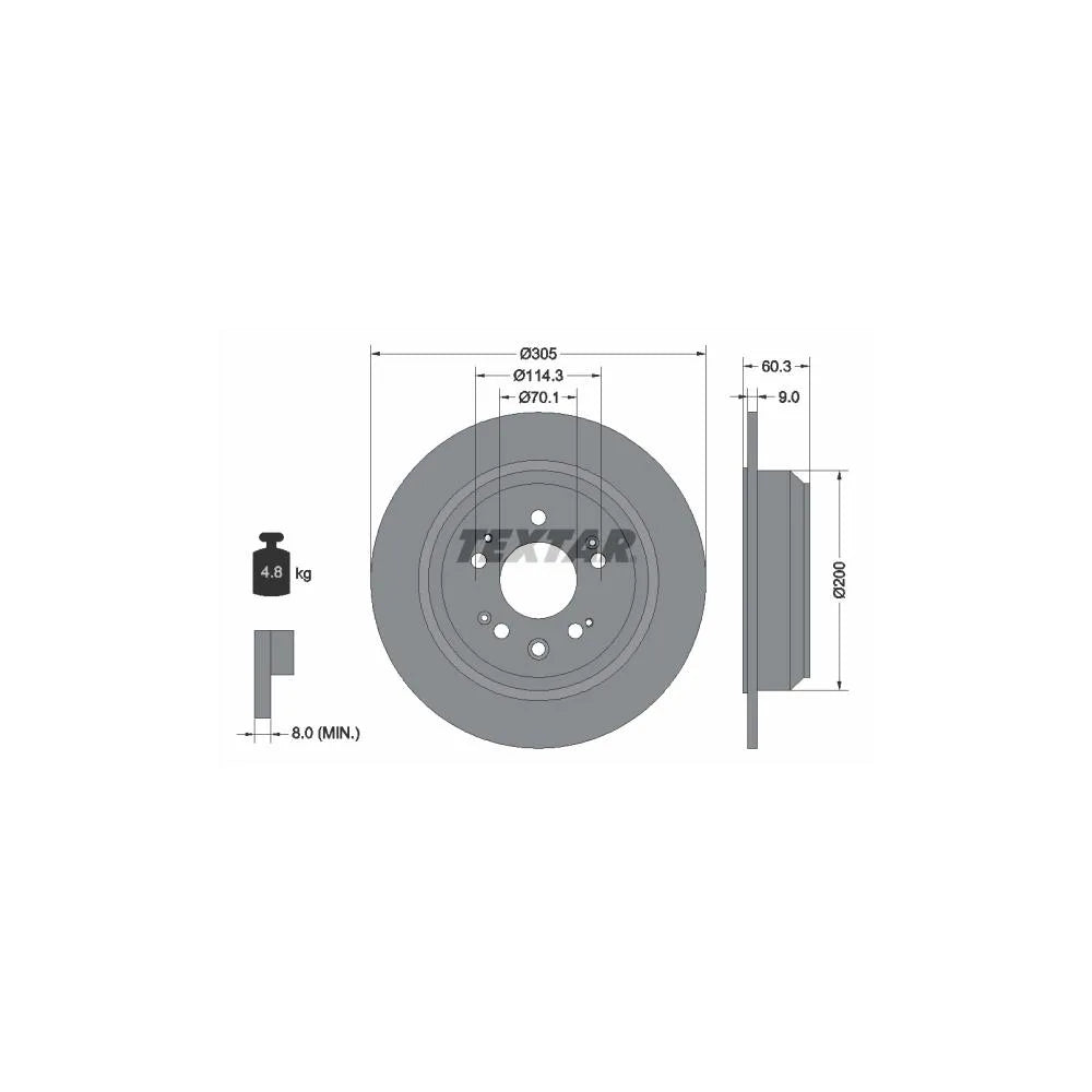 Disc Frana Textar pentru Honda Accord - 92195100