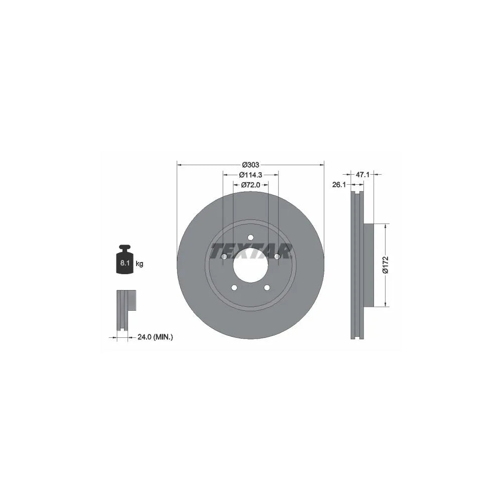Disc Frana Textar - 92197703