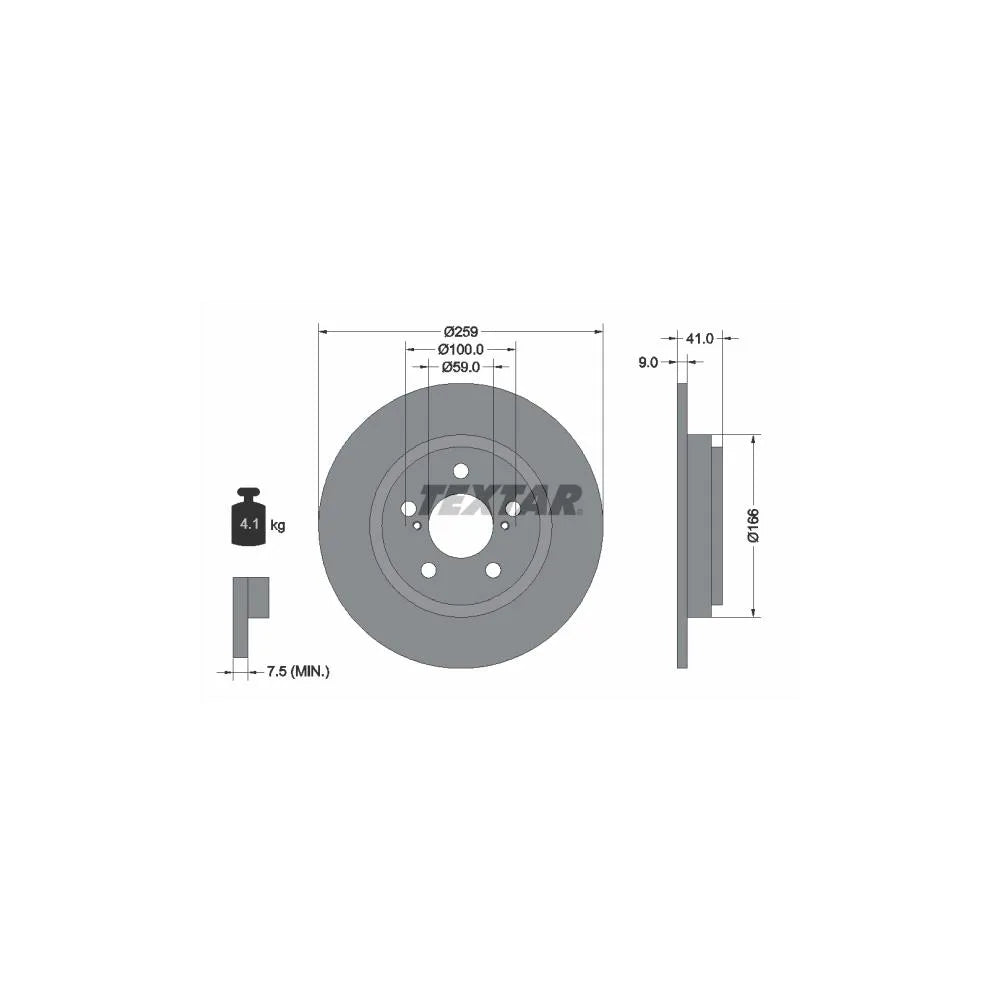 Disc Frana Textar pentru Toyota Urban Cruiser - 92199800