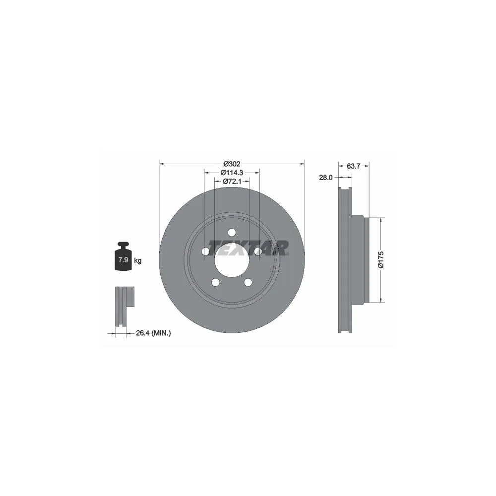 Disc Frana Textar pentru Dodge Nitro, Jeep Cherokee - 92203303