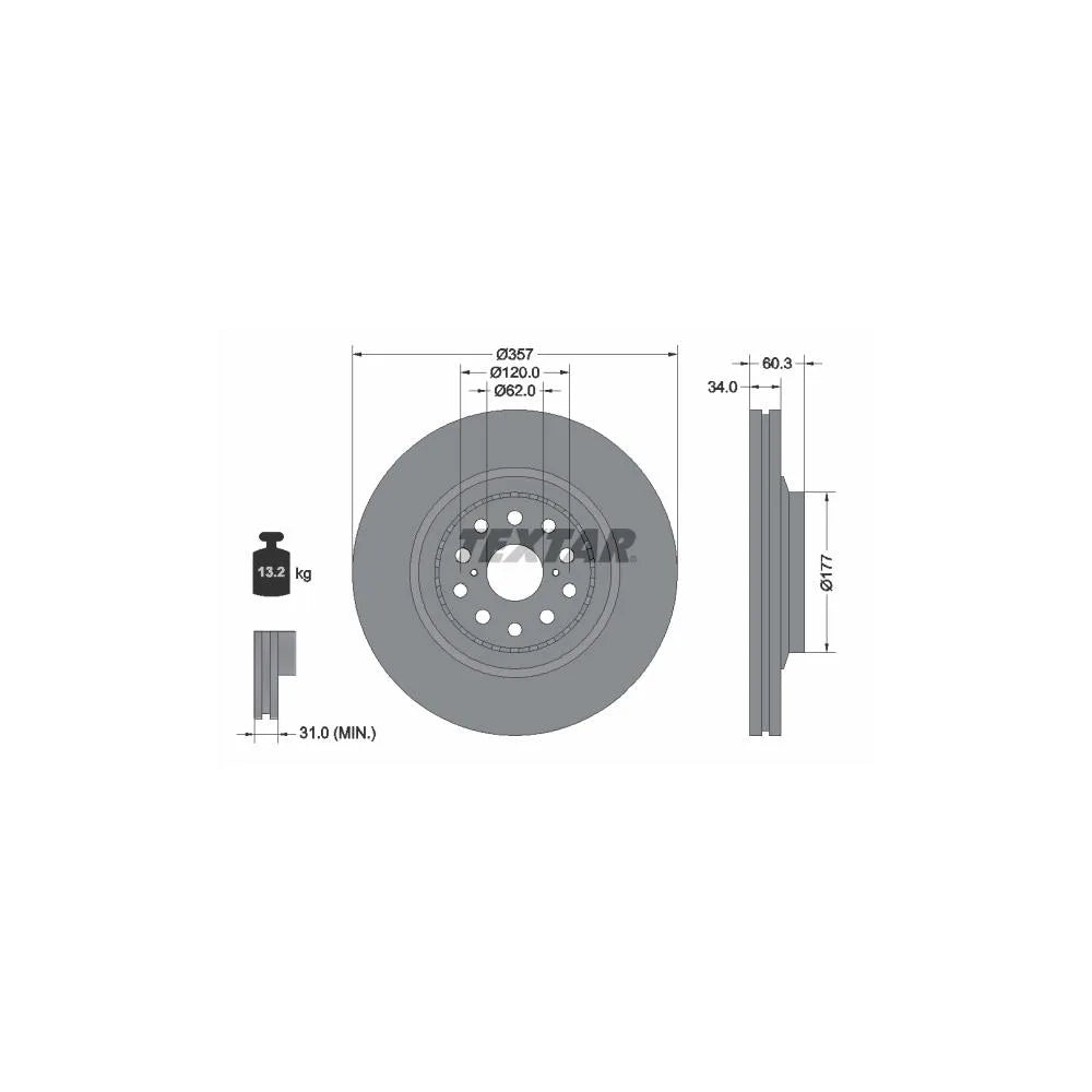 Disc Frana Textar pentru Lexus Ls - 92224203