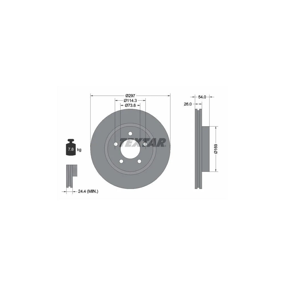 Disc Frana Textar pentru Chrysler 300M/Concorde - 92230003