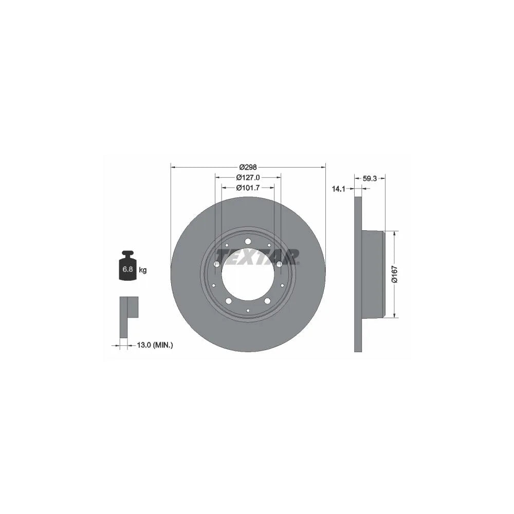 Disc Frana Textar pentru Land Rover Defender/Defender Pick/Defender Platou/Defender Station - 92230503