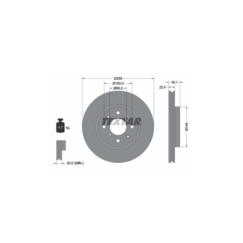 Disc Frana Textar pentru Suzuki Swift - 92232803