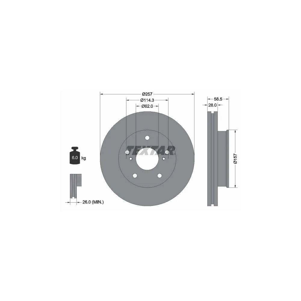 Discuri Frana Textar pentru Toyota Hilux - 92236003