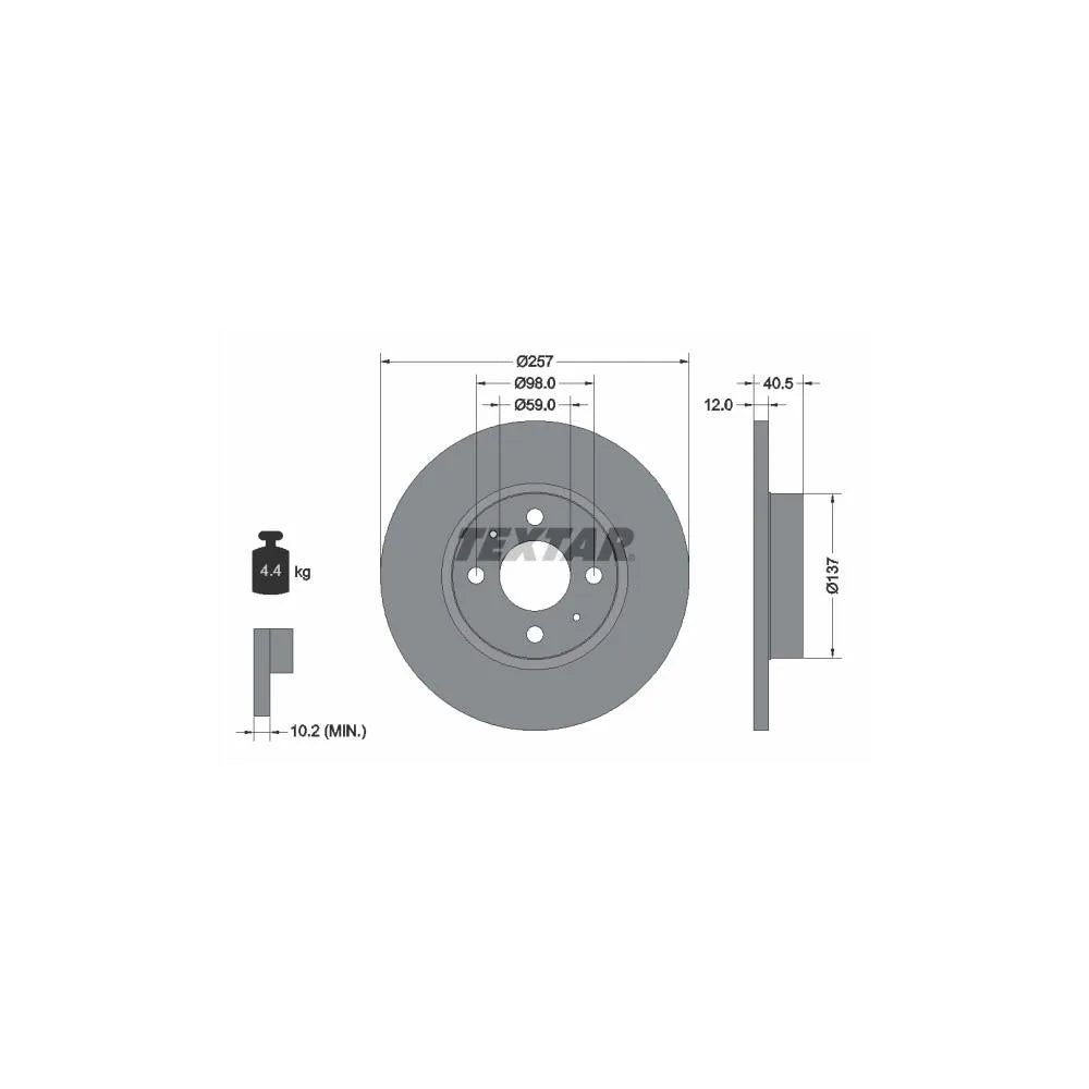 Disc Frana Textar - 92236703