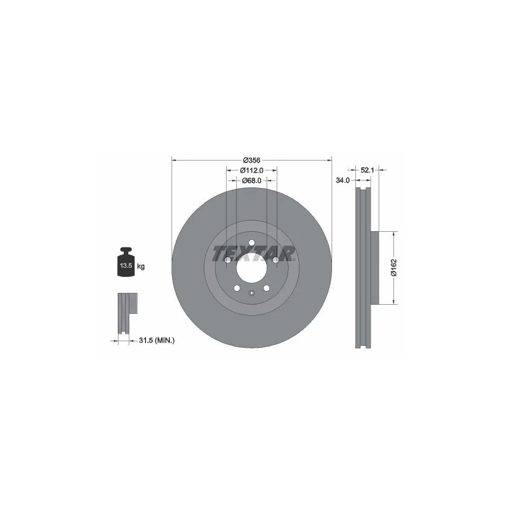 Disc Frana Textar pentru Audi A6/A7 - 92238205