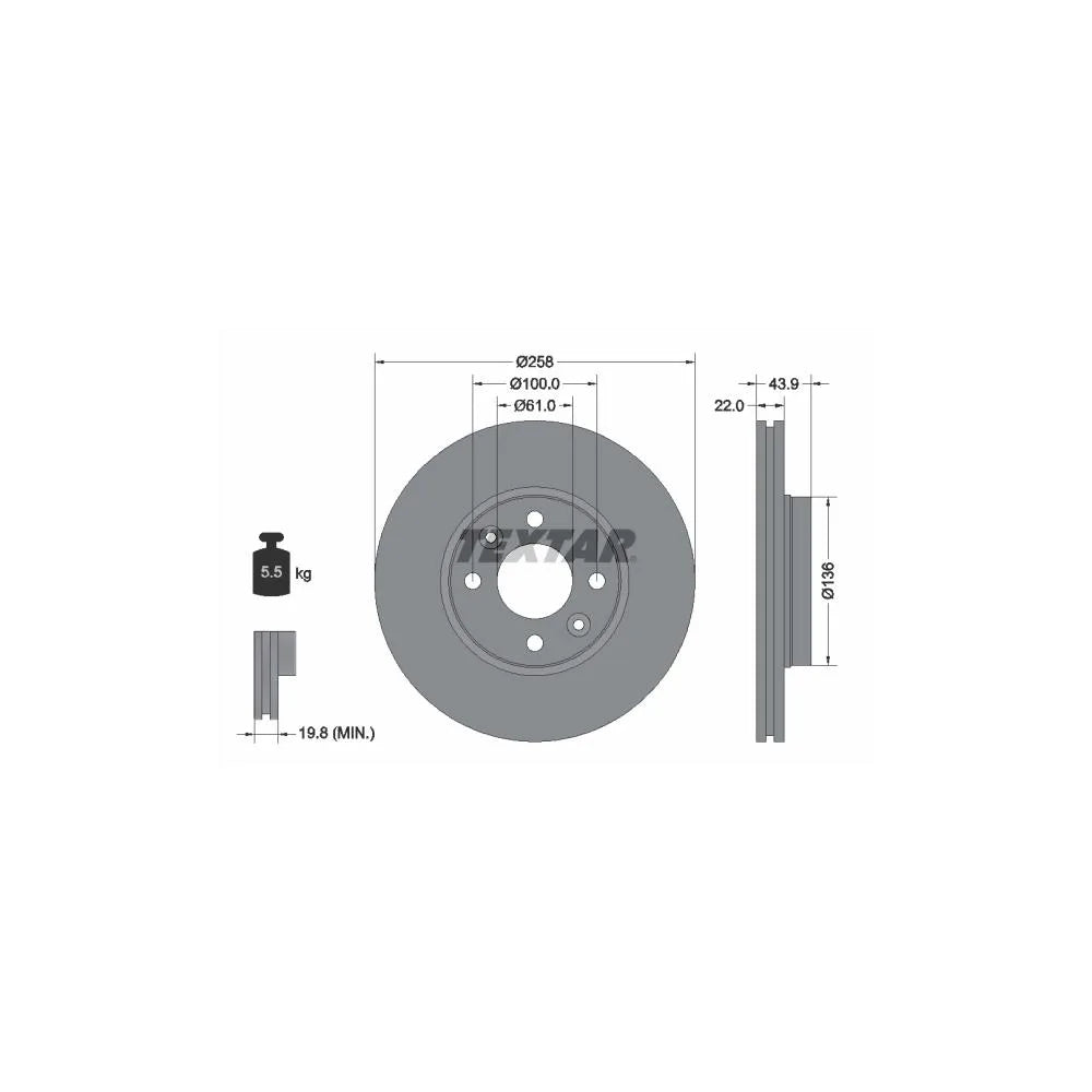 Disc Frana Textar - 92241503