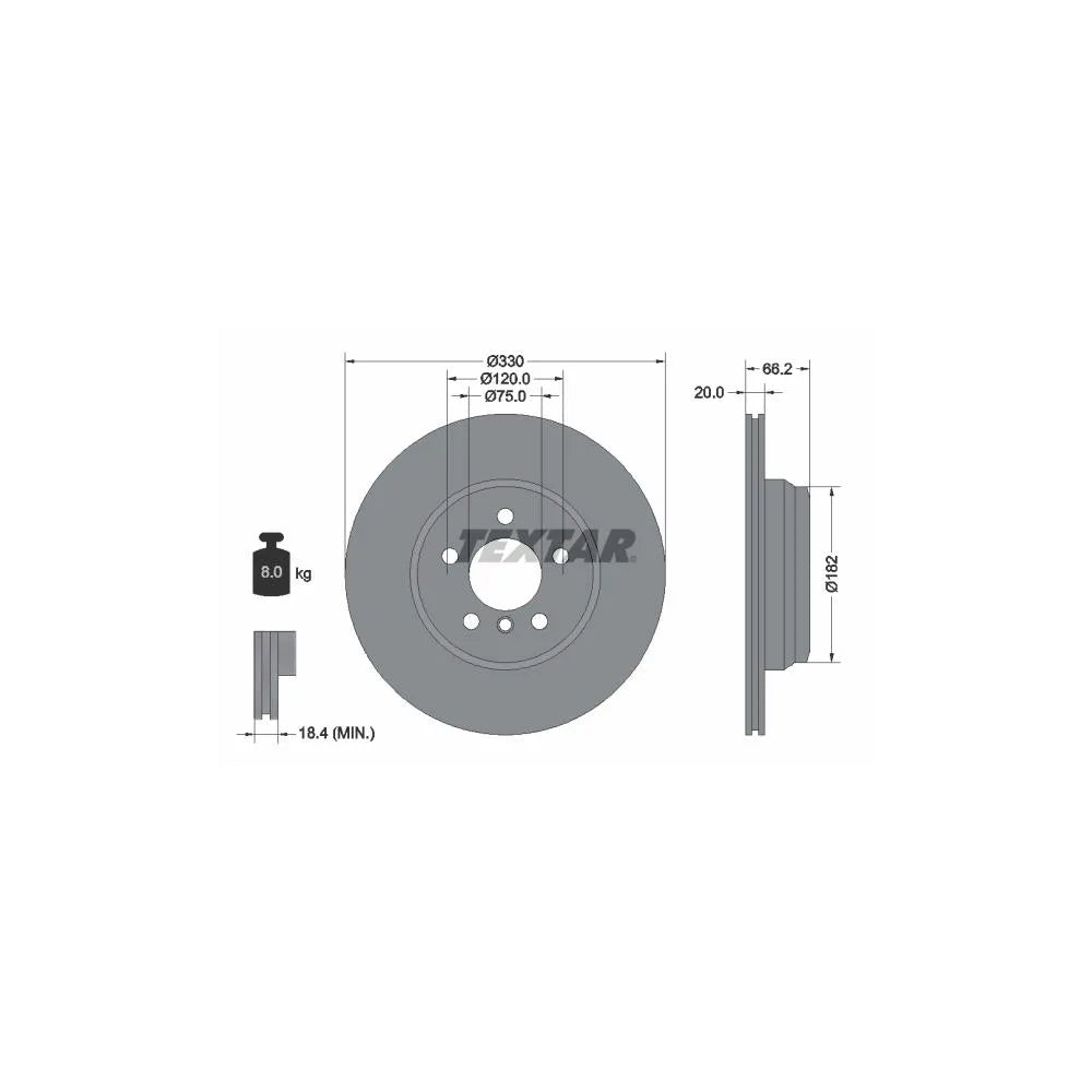 Disc Frana Textar pentru BMW 3/4/4 Cupe/4 Gran - 92241903