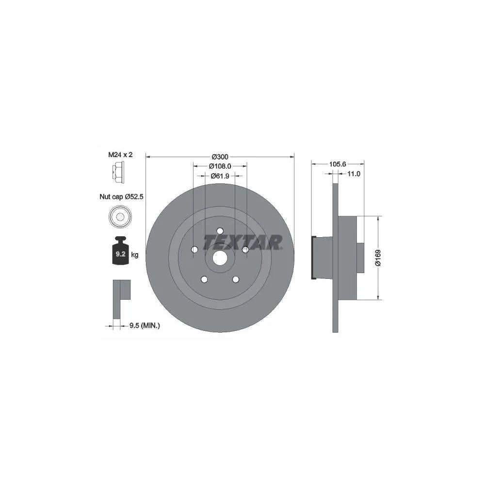 Disc Frana Textar pentru Renault Clio/Megane - 92252903