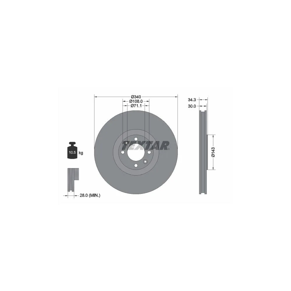 Disc Frana Textar - 92256903