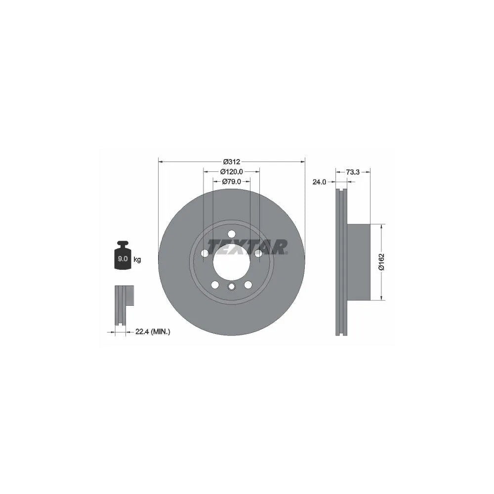 Disc Frana Textar pentru BMW 1/2/2 Cupe/3 - 92261805