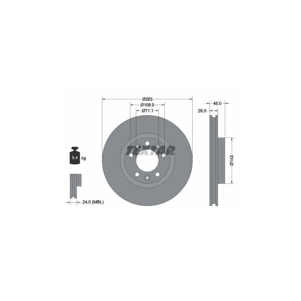 Disc Frana Textar - 92267203