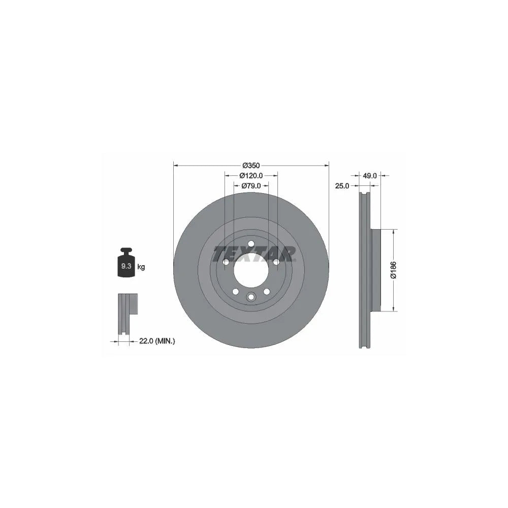 Discuri Frana Textar pentru Land Rover Discovery/Range Rover - 92278403