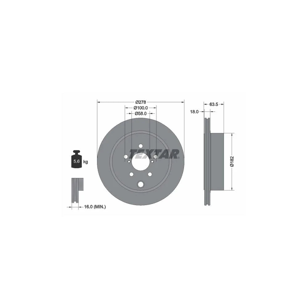 Disc Frana Textar pentru Subaru Forester - 92278503
