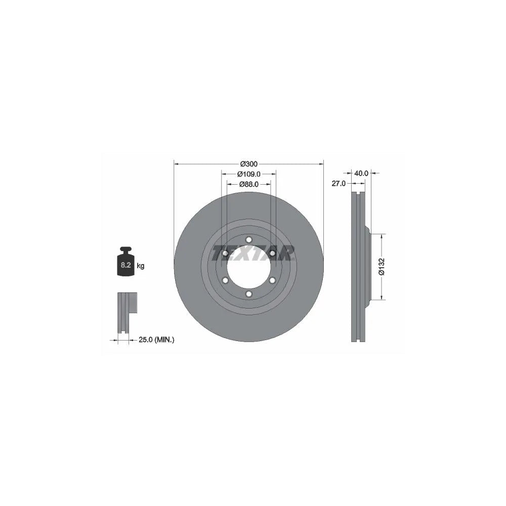 Disc Frana Textar pentru Isuzu D Max - 92282403