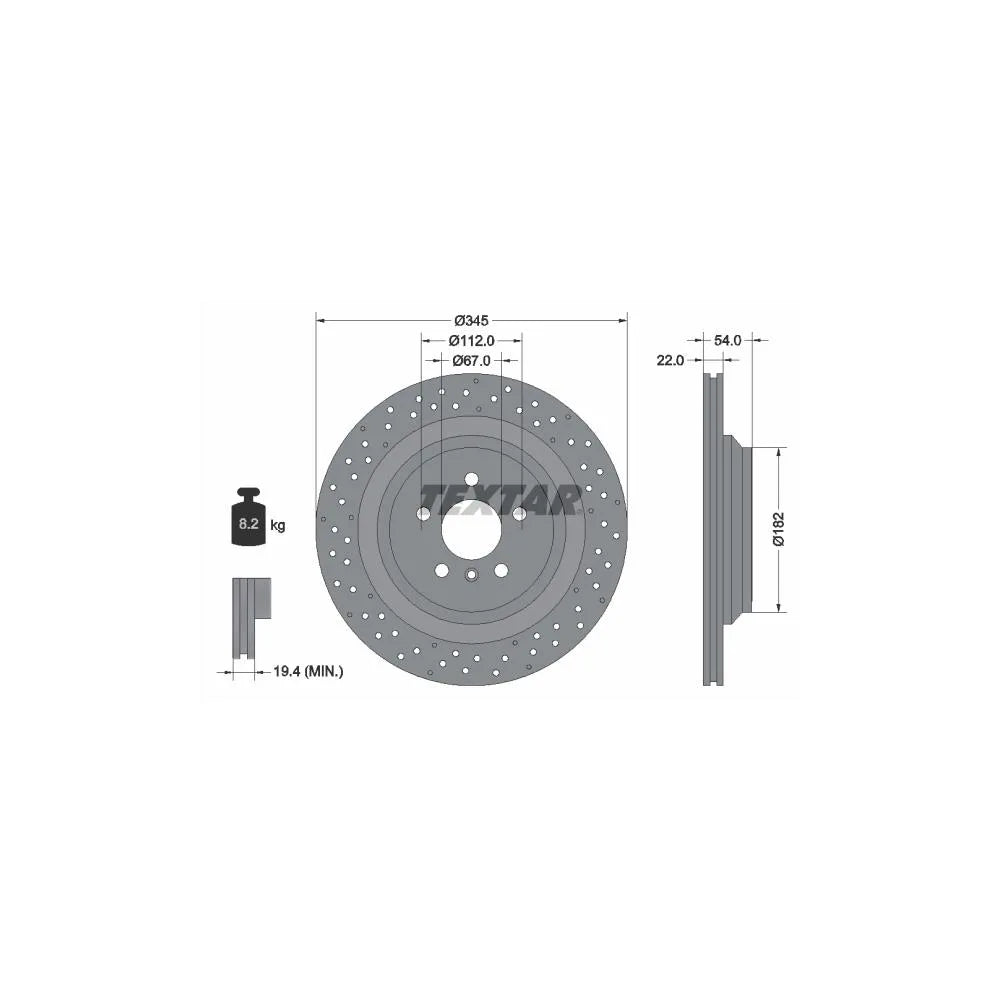 Disc Frana Textar pentru Mercedes-Benz Gl Class/Gle/M Class - 92283703