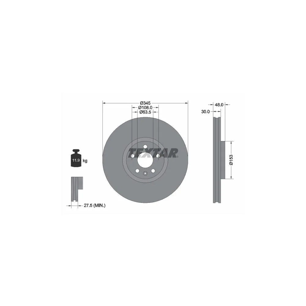 Disc Frana Textar pentru Polestar Polestar 2, Volvo C40/Ec40/Ex40/S60/S90 - 92289805