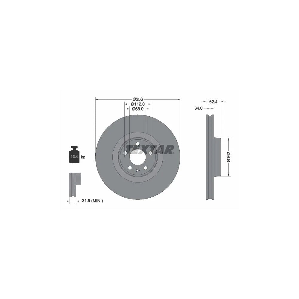 Disc Frana Textar pentru Audi A6 - 92293505