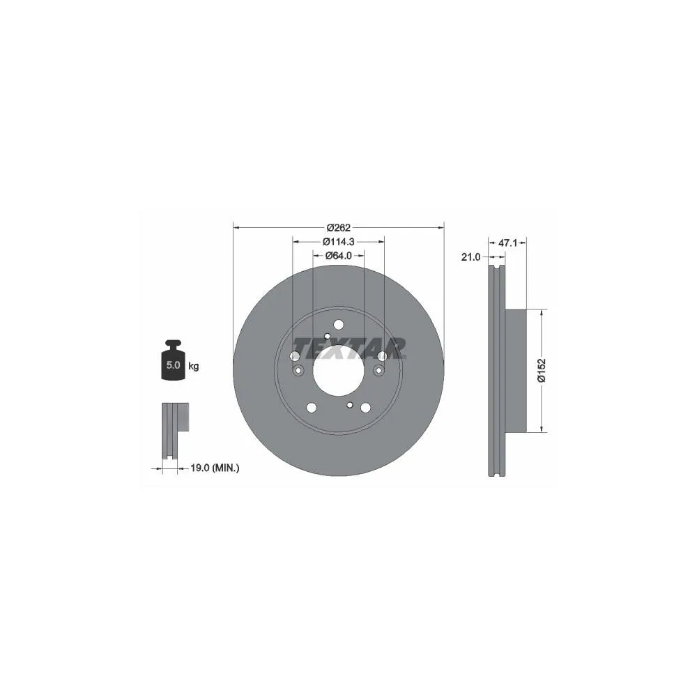 Disc Frana Textar pentru Honda Civic - 92294503