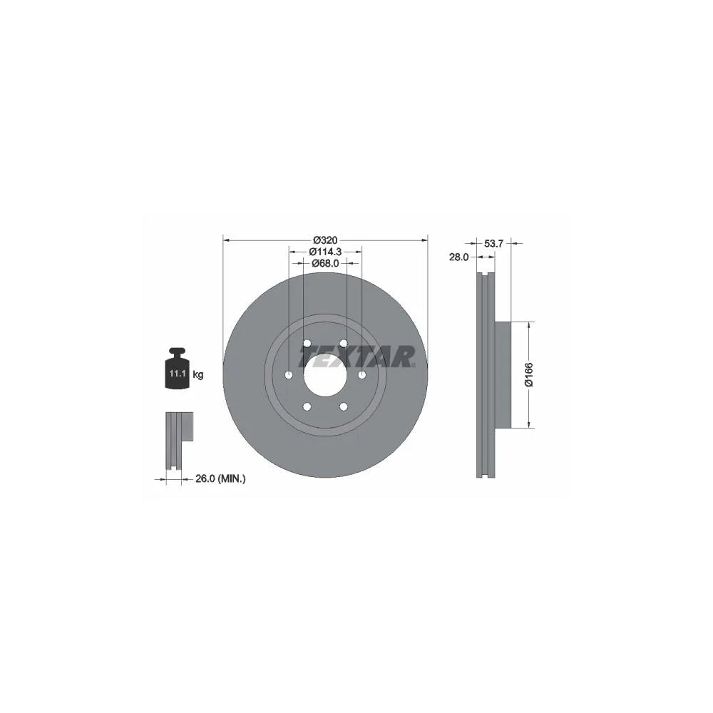 Disc Frana Textar - 92296503