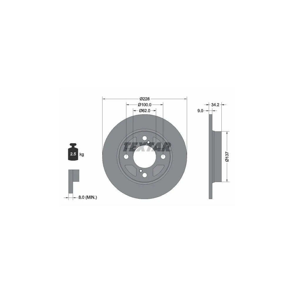 Disc Frana Textar pentru Suzuki Baleno/Swift - 92303603