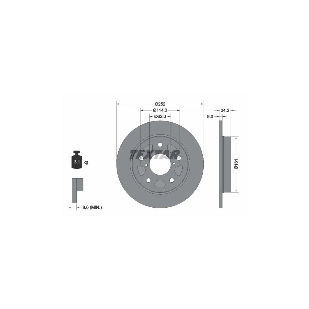 Disc Frana Textar pentru Suzuki Swift - 92305703