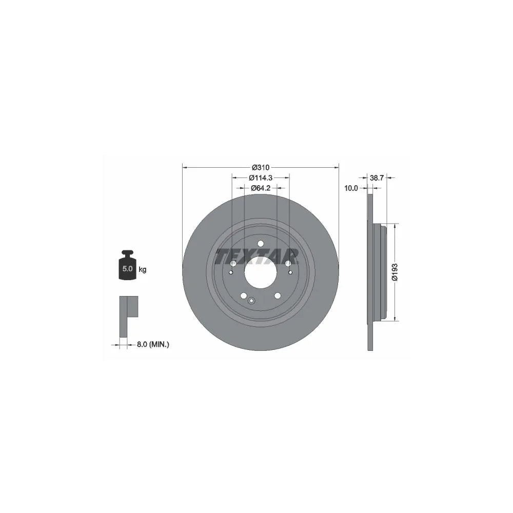 Disc Frana Textar pentru Honda Cr V/Zr V - 92306103