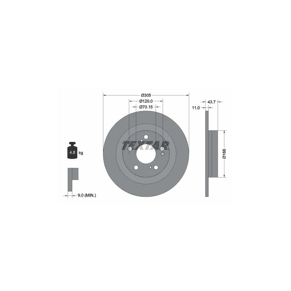 Disc Frana Textar pentru Honda Civic/Civic Xi - 92308403