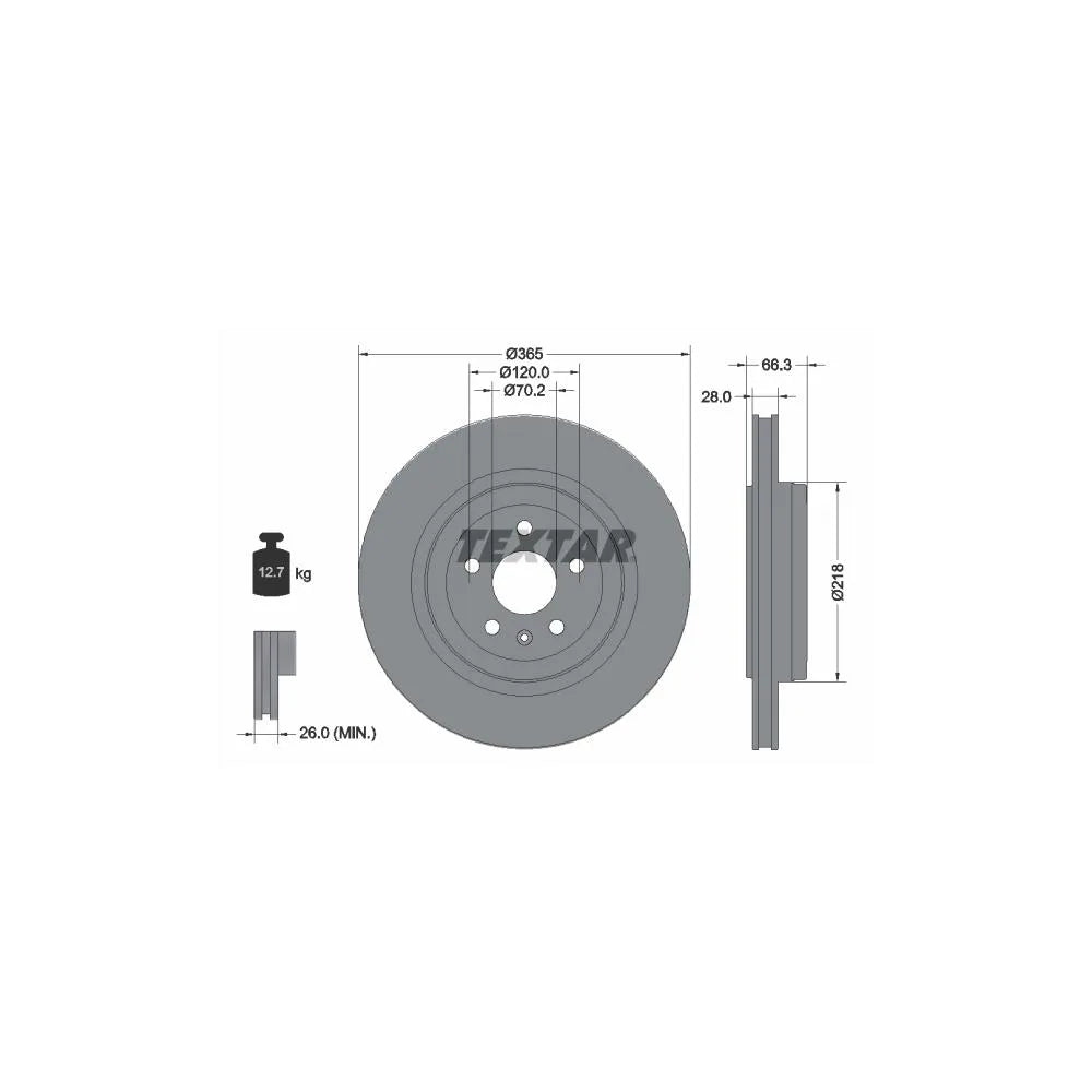 Disc Frana Textar pentru Tesla S/Model - 92313803