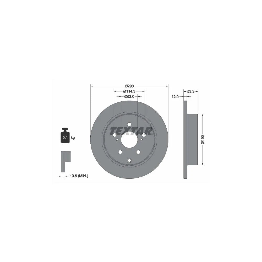 Disc Frana Textar pentru Toyota Mirai/Prius Plus - 92314203