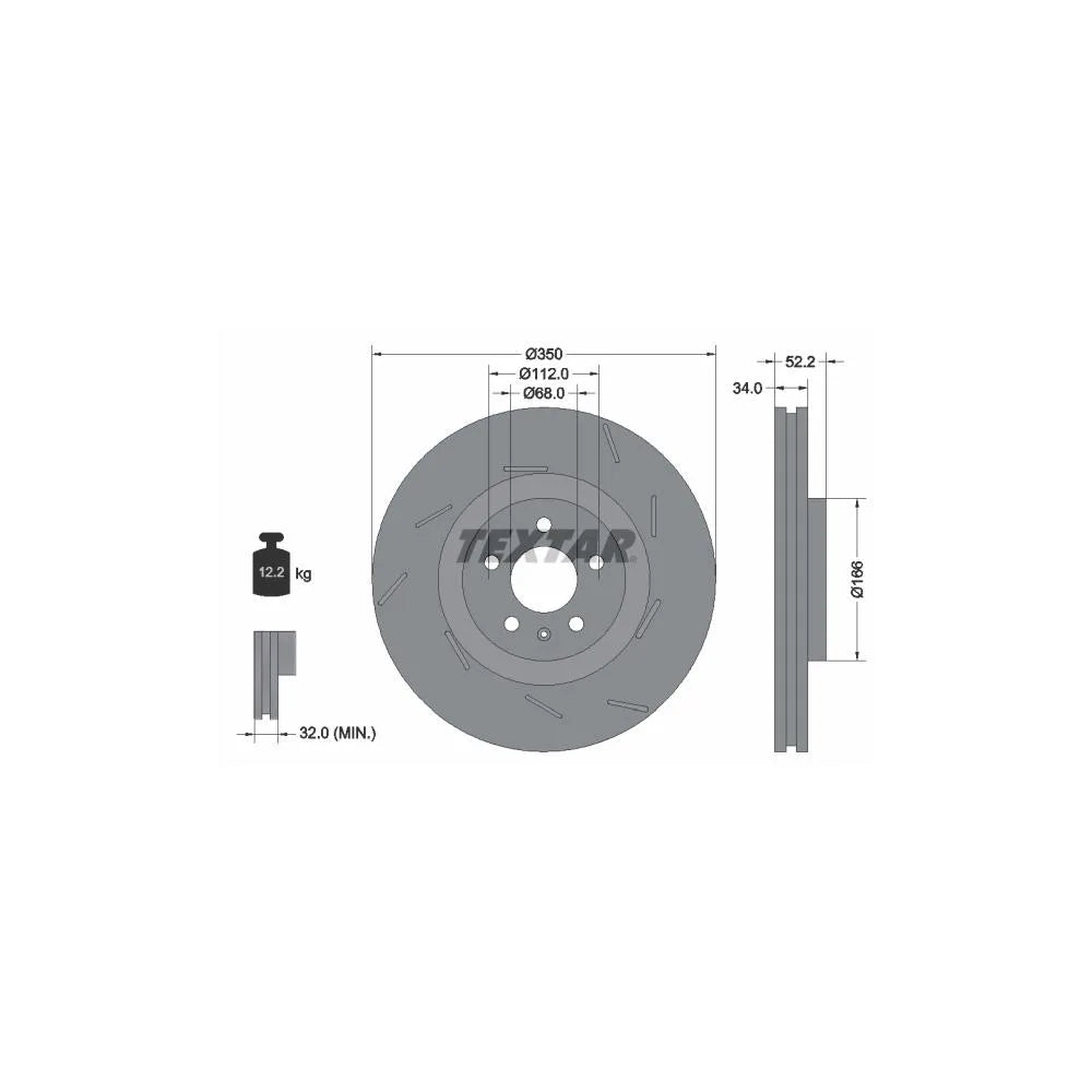 Disc Frana Textar pentru Porsche Cayenne/Macan - 92319105