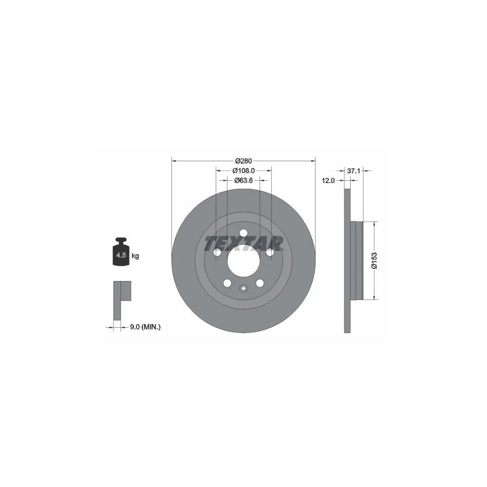 Disc Frana Textar pentru Lynk & Co 01, Volvo Xc40 - 92323803