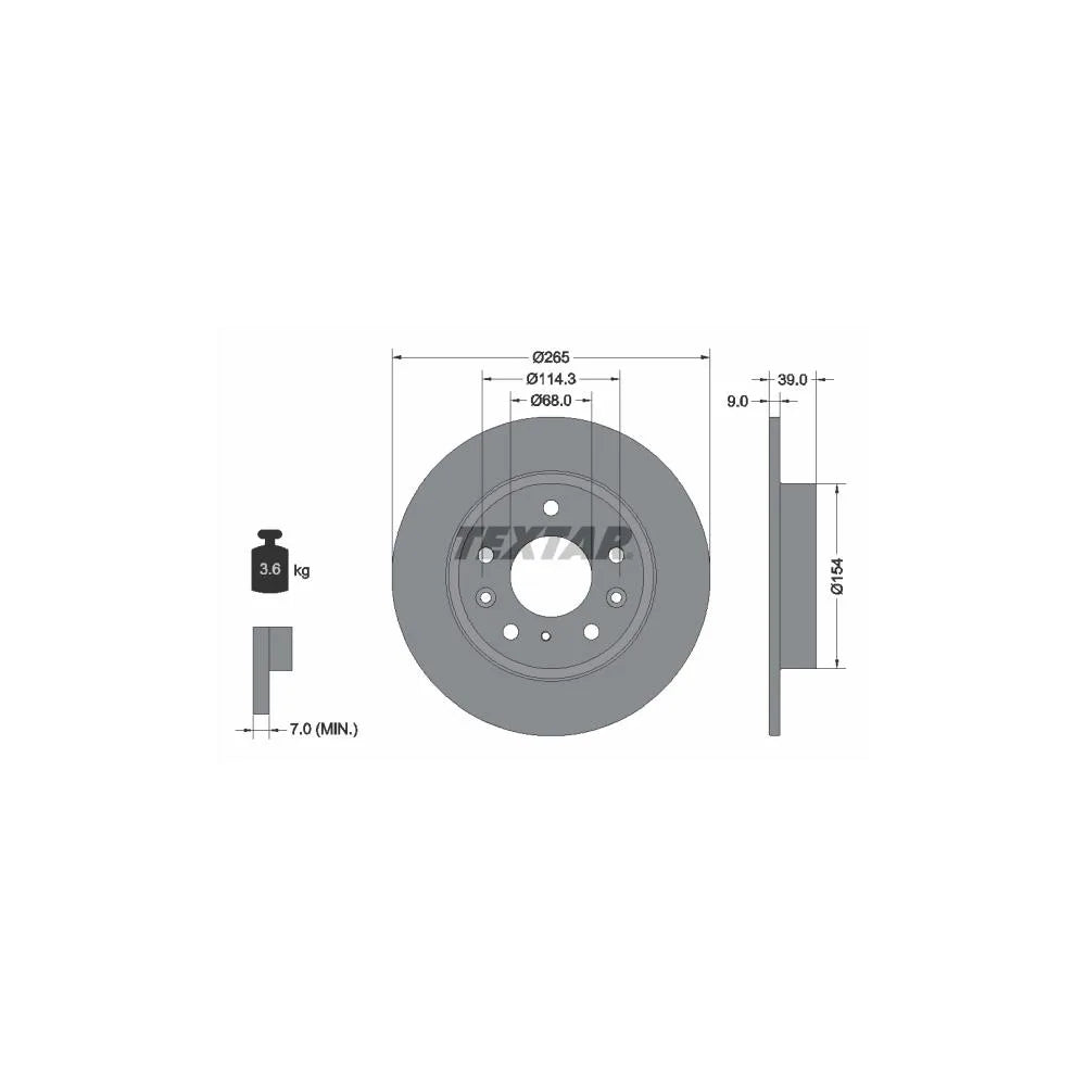 Disc Frana Textar pentru Mazda Cx 30 - 92324703