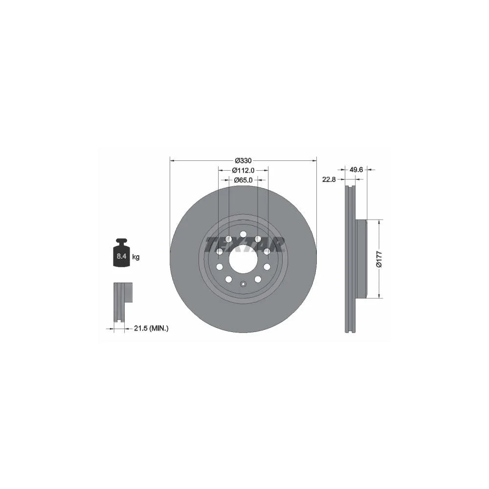 Disc Frana Textar pentru Cupra Born, Volkswagen Id 3 - 92327103