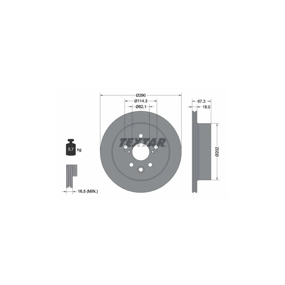 Disc Frana Textar pentru Lexus Is - 92334403