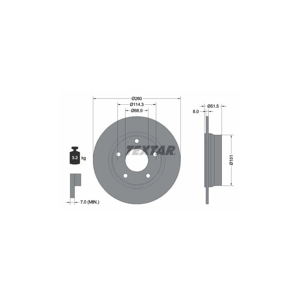 Disc Frana Textar pentru Renault Arkana - 92335803