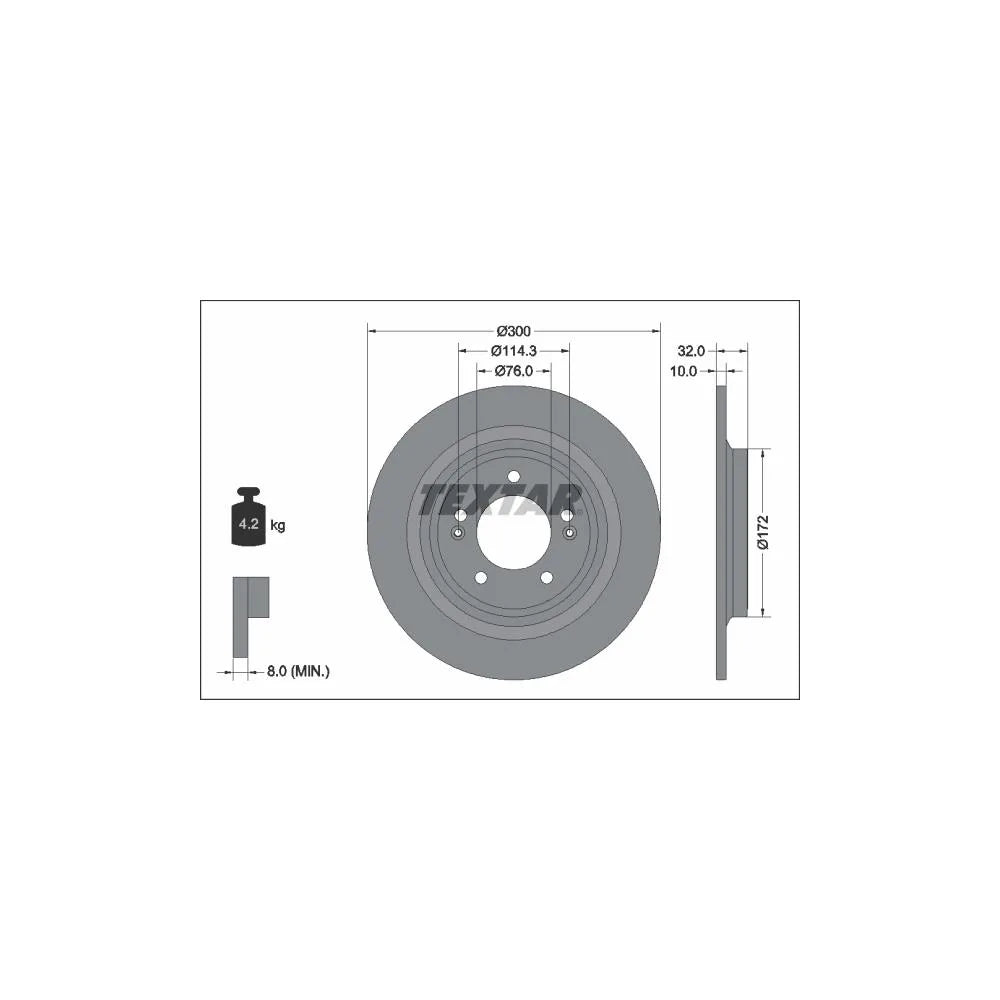 Disc Frana Textar pentru Hyundai Kona/Tucson, Kia Sportage - 92337203