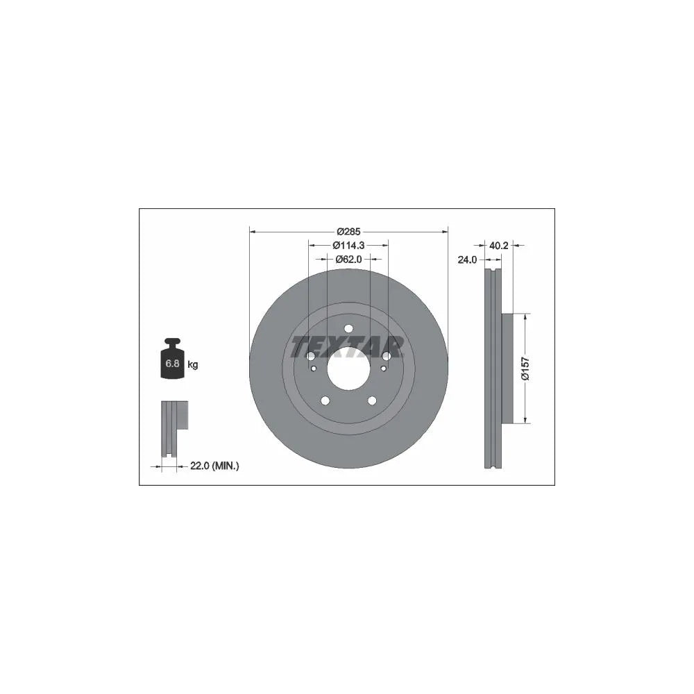 Disc Frana Textar pentru Suzuki Swift - 92337303